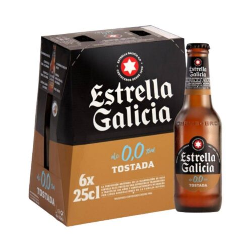 Estrella galicia 0,0 tostada 25 cl cerveza