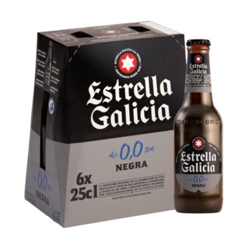 Estrella galicia 0,0 negra 25 cl cerveza